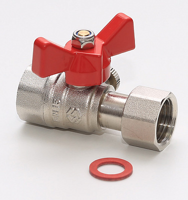 BV.650.0404 Кран шаровый для подключения манометра MVI 1/2"HРx1/2"BР